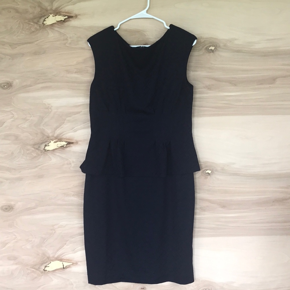 Navy blue peplum dress
